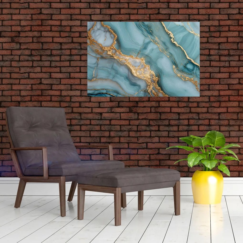 Obraz - Tyrkysový mramor (90x60 cm)