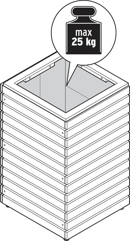 Stĺpovité kvetináče »Tinus«, 2 ks