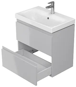 Cersanit Moduo Slim, závesná umývadlová skrinka 50cm, šedá lesklá, S929-005