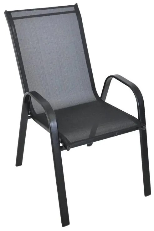 Záhradný set TAVERNO 1 + 4, stôl 80x80 cm, čierny