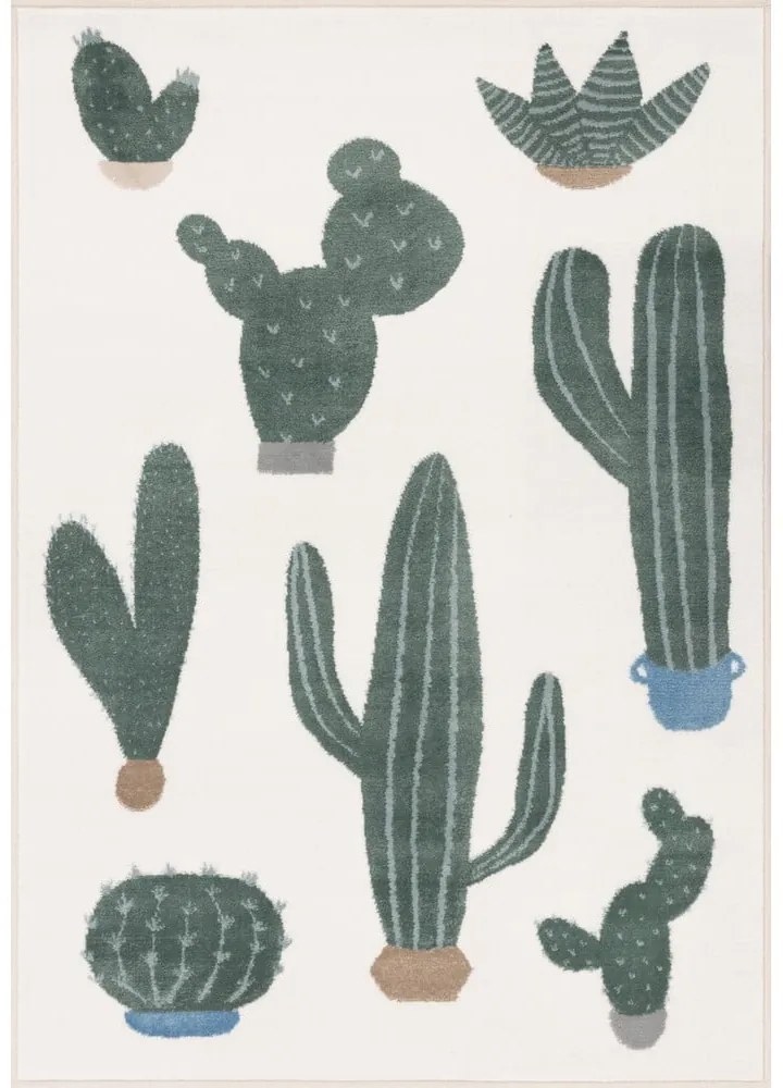 Zelený/slonovinový detský koberec 160x230 cm Cacto Malachite – FD