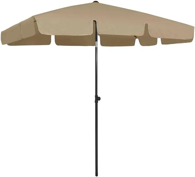 TRENDIE Záhradný slnečník 125x200 cm tmavo béžový
