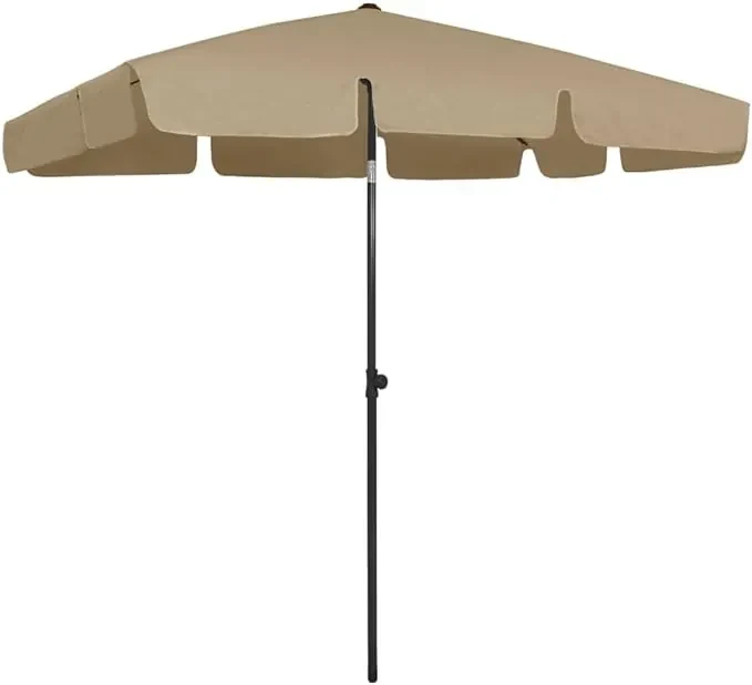 TRENDIE Záhradný slnečník 125x200 cm tmavo béžový