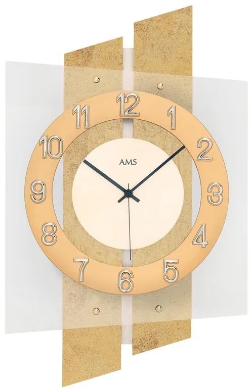 Dizajnové nástenné hodiny AMS riadené rádiovým signálom 46cm