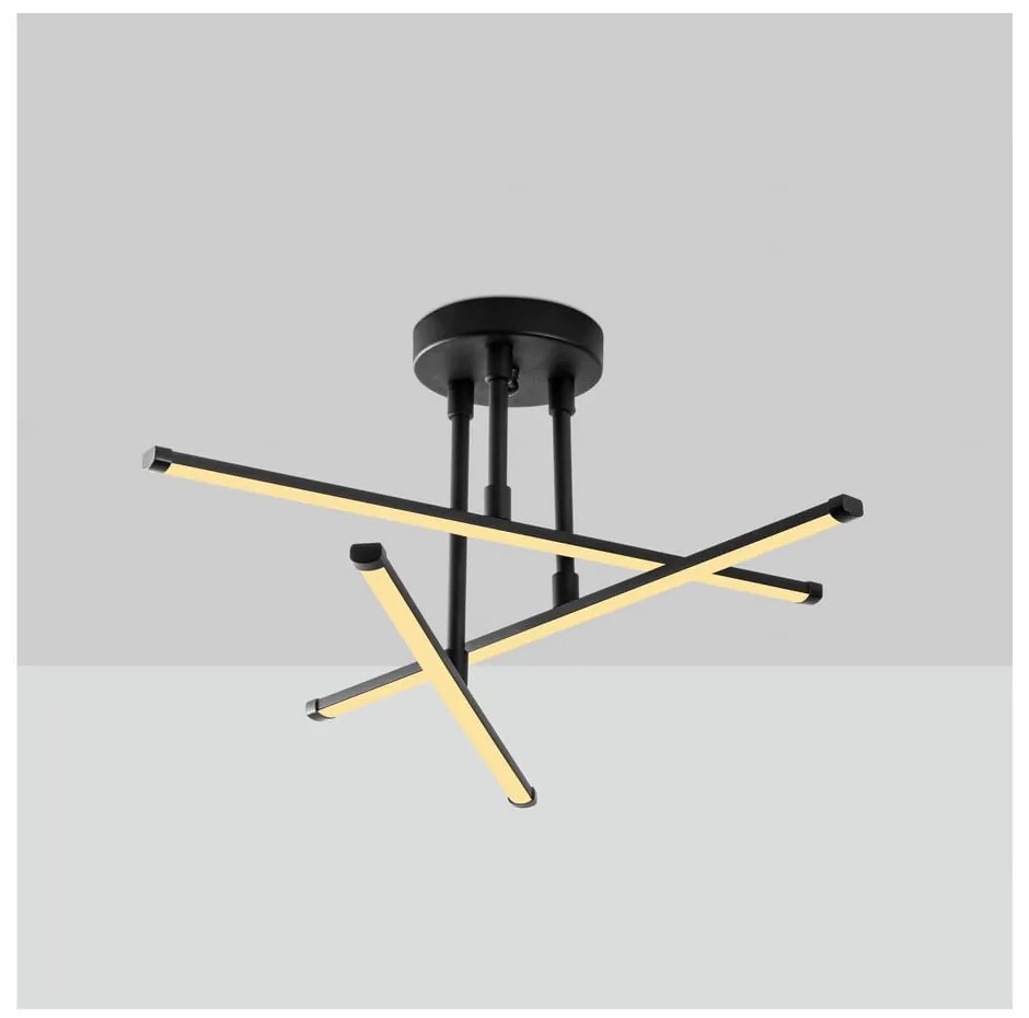 Čierne LED stropné svietidlo 26x51 cm Umut – Opviq lights
