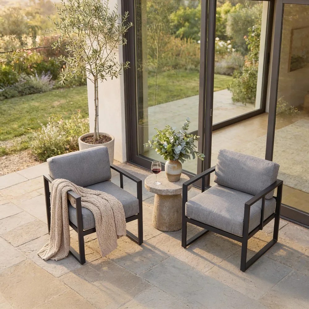 Grafitovosivé záhradné kreslo Bonami Selection Bellisima