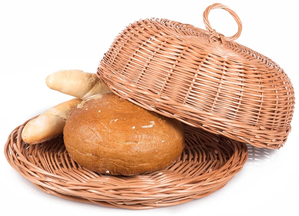 Chlebník prútený okrúhly Musette I.priemer 33 x v. 13(cm)
