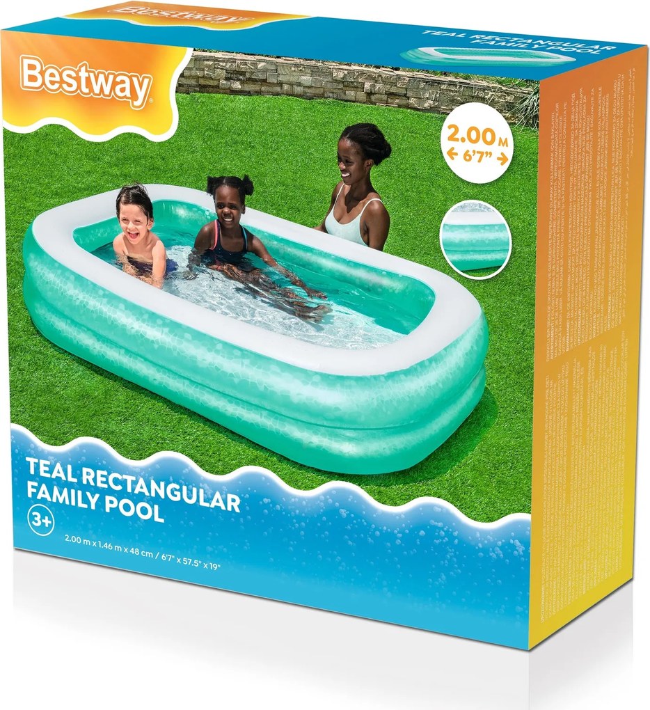 Bestway Nafukovací rodinný bazén 201 cm x 150 cm x 51 cm