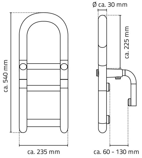 Ridder - Madlo na vaňu 54x23,5 cm biele