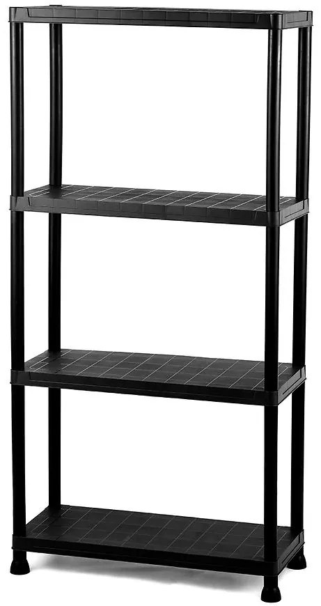 Regál plastový T60 60x30x138 cm čierny