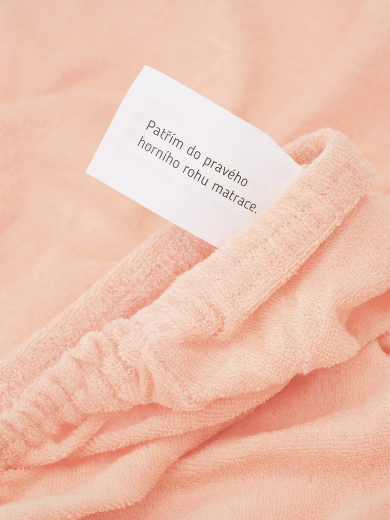 Froté plachta 180 × 200 cm - lososová