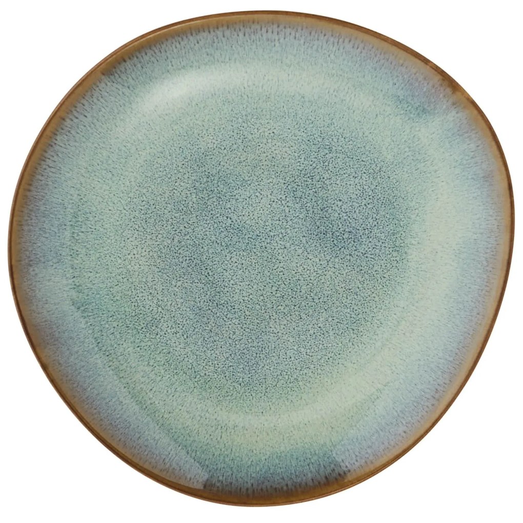 MADAM STOLTZ Dezertný tanier Green Reactive Glaze Ø 16 cm