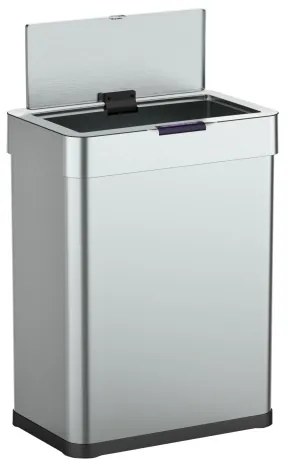 Bezdotykový odpadkový Jumbo kôš 60l USB kábel zadarmo, strieborná