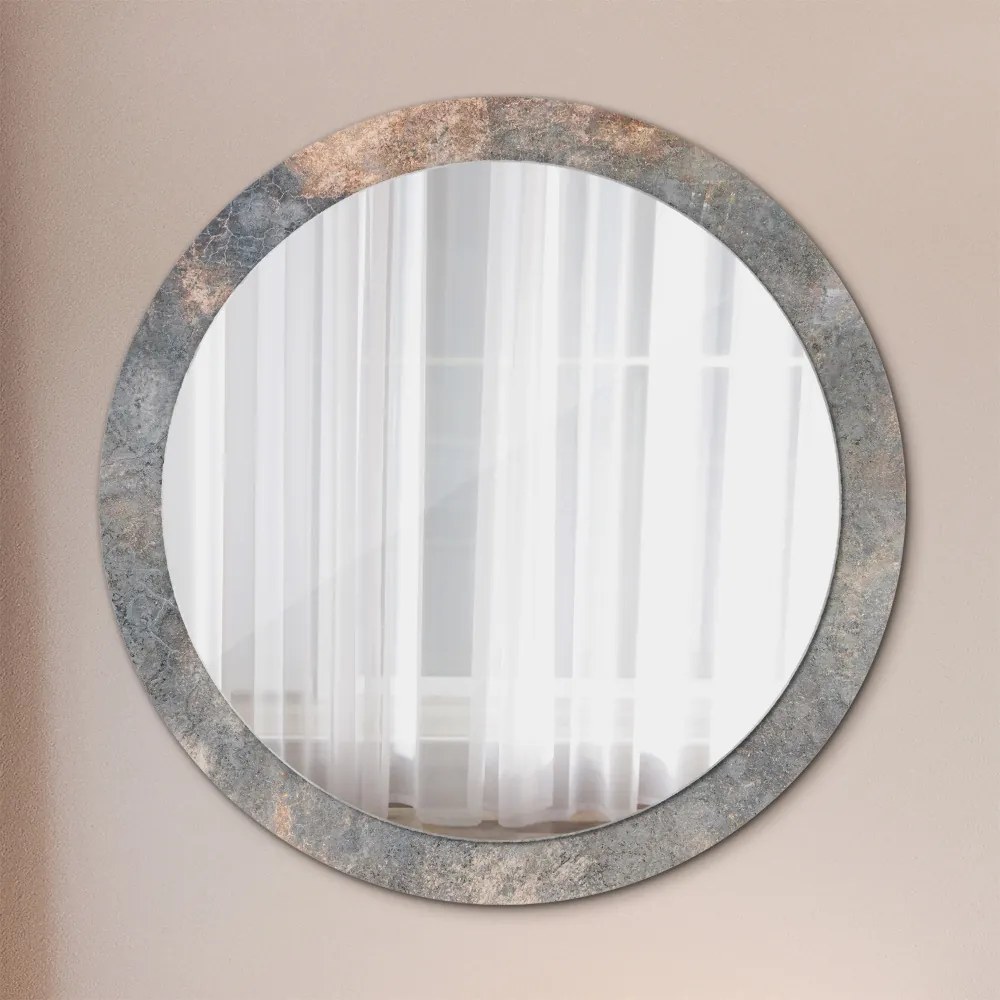 Okrúhle ozdobné zrkadlo Betón fi 90 cm