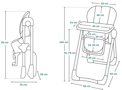 Lionelo - Detská jedálenská stolička ZANNA béžová