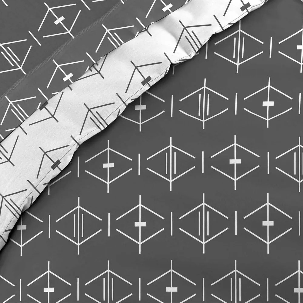 Tmavosivá bavlnená obliečka na perinu na jednolôžko 140x200 cm Aristide – douceur d'intérieur