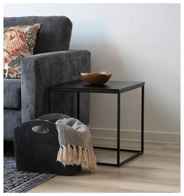 Čierny odkladací stolík House Nordic Vita, 45 x 45 cm