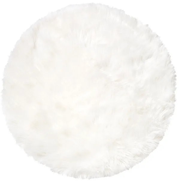 Koberec PEAU DE MOUTON 2 kruh biely