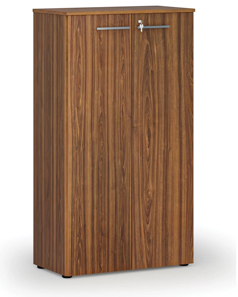 Kancelárska skriňa s dverami PRIMO WOOD, 800 x 420 x 1434 mm, orech
