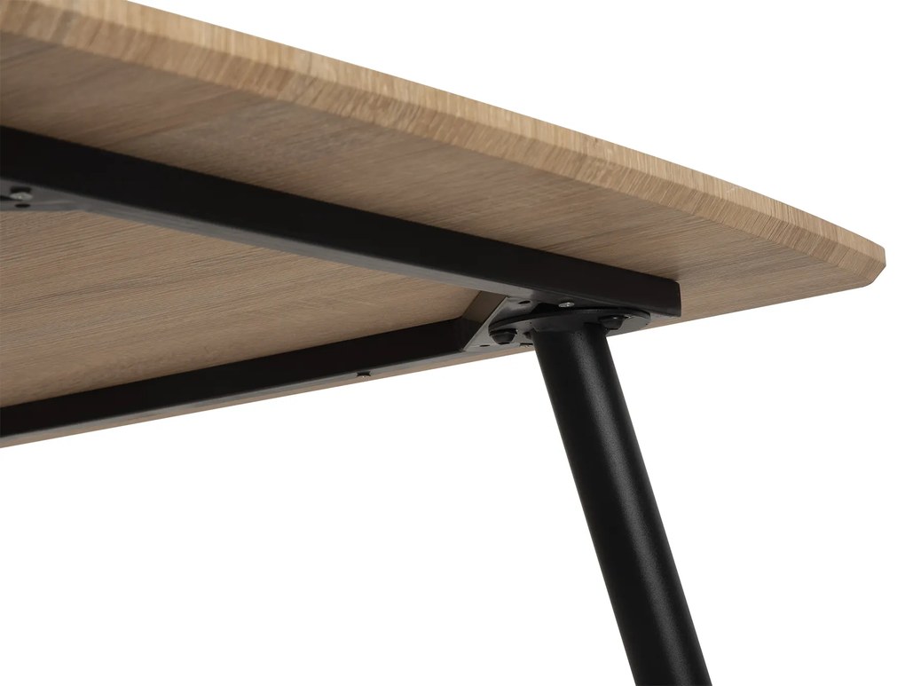 Noela Jedálenský stôl prírodný dekor s čiernou podnožou VILIS 120