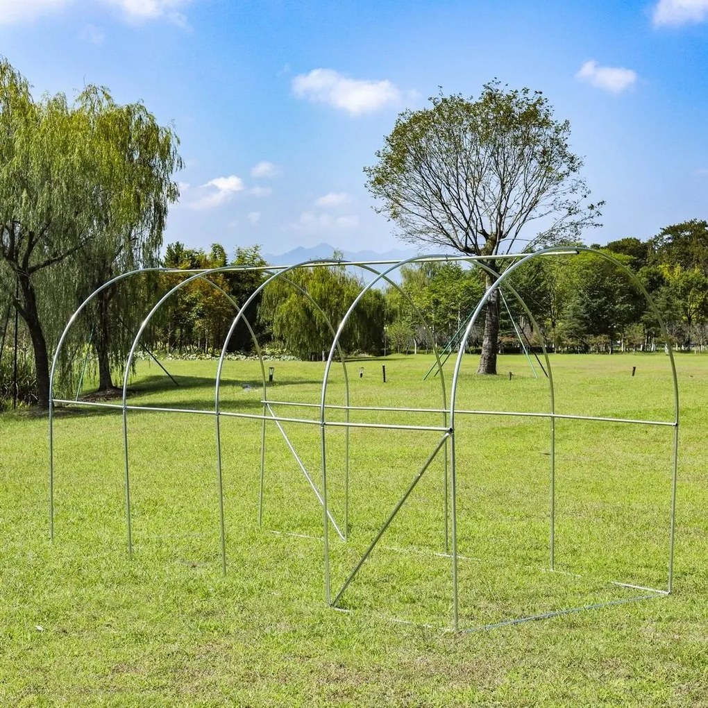 Bauerkraft Fóliový skleník 6x3x2 m 18 m² kovový rám UV fólia