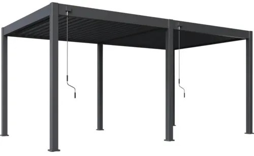 Pergola bioklimatická Rojaplast Intro Neo 530 x 300 x 255 cm voľne stojaca antracit