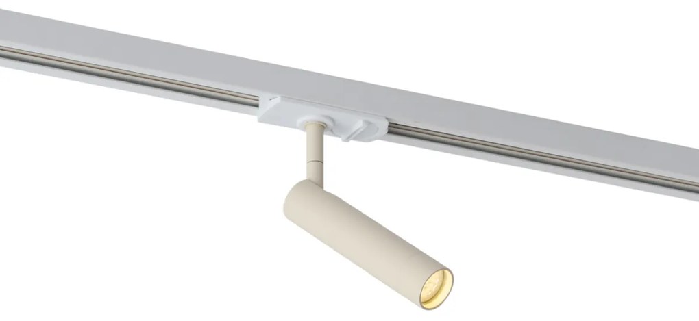 Moderný reflektor béžový s bielou farbou pre 1-fázový koľajnicový systém - Iconic Ivy