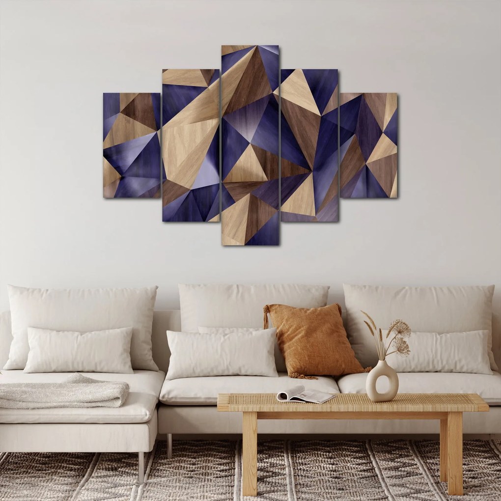 Obraz - 3D drevené trojuholníky (150x105 cm)