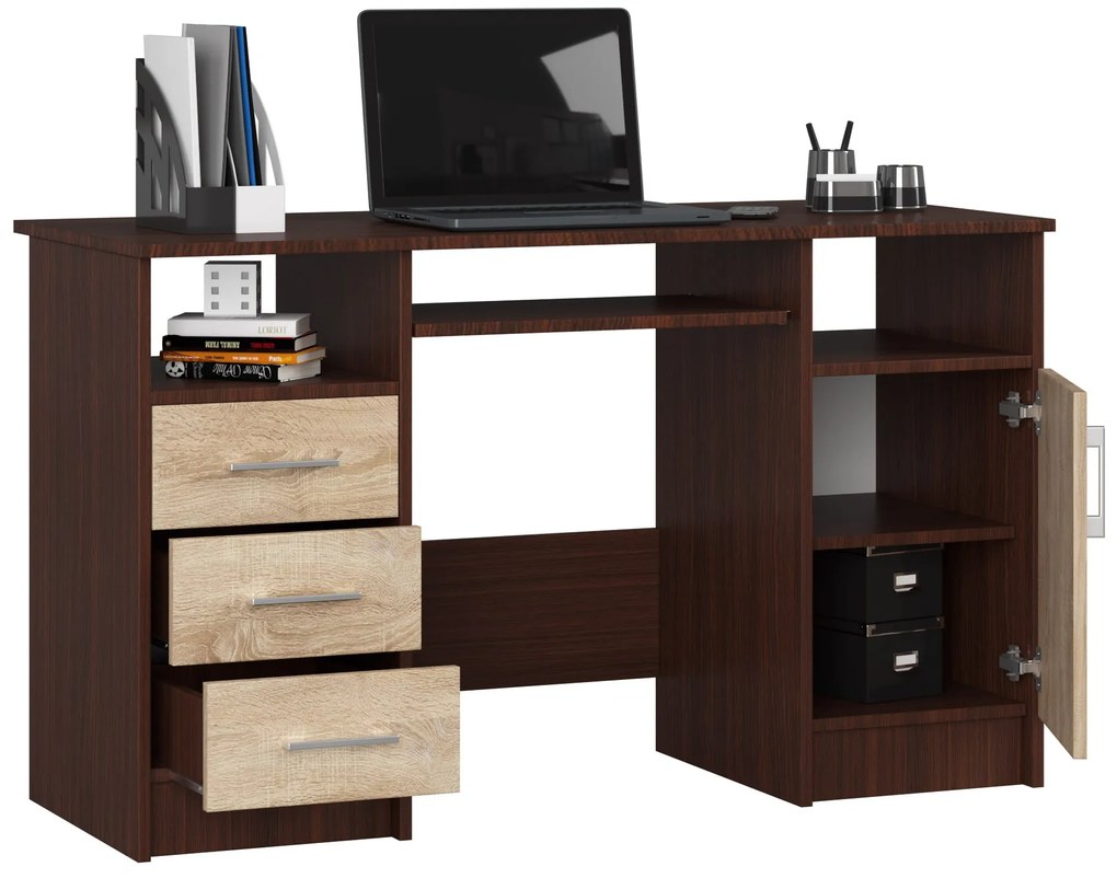 PC stolík Aziza  (wenge + dub sonoma). Akcia -21%. Vlastná spoľahlivá doprava až k Vám domov. 1069613