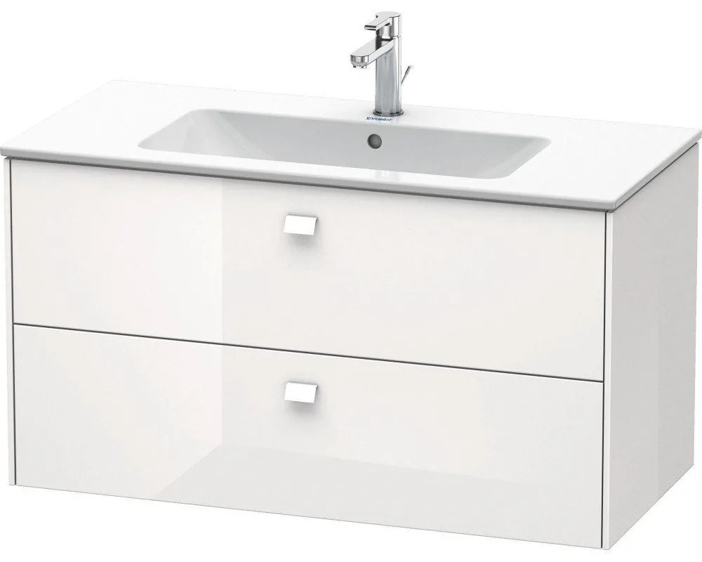 DURAVIT Brioso závesná skrinka pod umývadlo, 2 zásuvky, 1020 x 479 x 553 mm, biela vysoký lesk, BR410302222