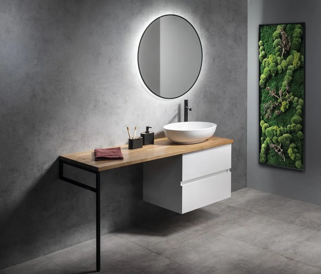Sapho Sapho, Podperná konzola 490x690x20mm, lakovaná oceľ, čierna matná, 30362