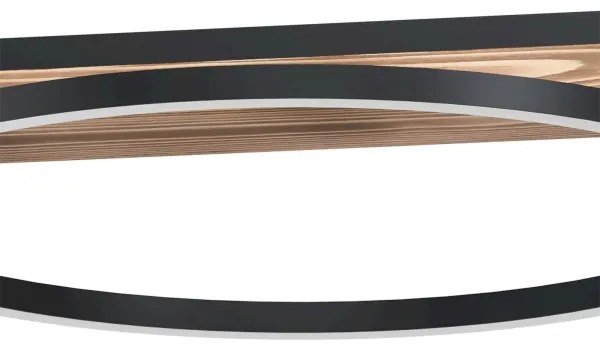 Eglo 99624-LED Stmievateľný luster BOYAL 2xLED/12,5W/230V+LED/15,5W hnedá/čierna