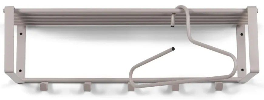 Taupe kovový nástenný vešiak s poličkou 70 cm Rex – Spinder Design