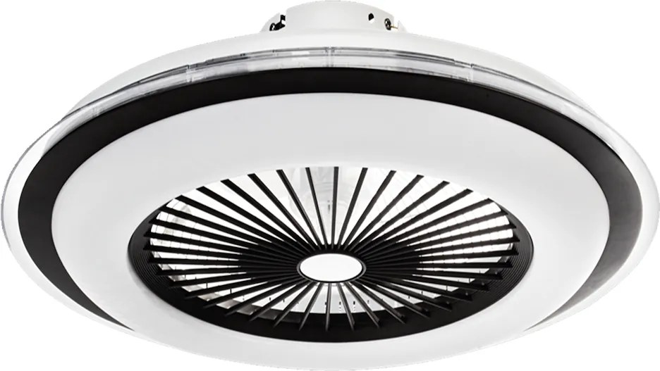 Stropné LED svietidlo Zephyr, 1x LED 48w, 3000-6000k, b, s ventilátorom a ovládačom