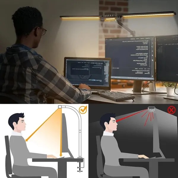 LED Stmievateľná dotyková stolná lampa LED/24W/230V 3000-6500K CRI 92 čierna