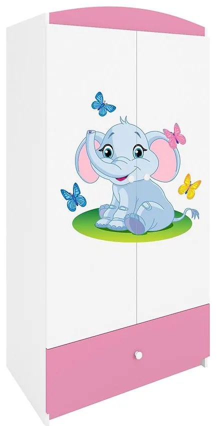 Skriňa Babydreams Ružová – Slon