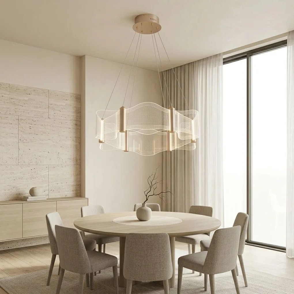 Toolight Rea, ZÁVESNÁ STROPNÁ LAMPA G151-CP GOLD, OSW-04707