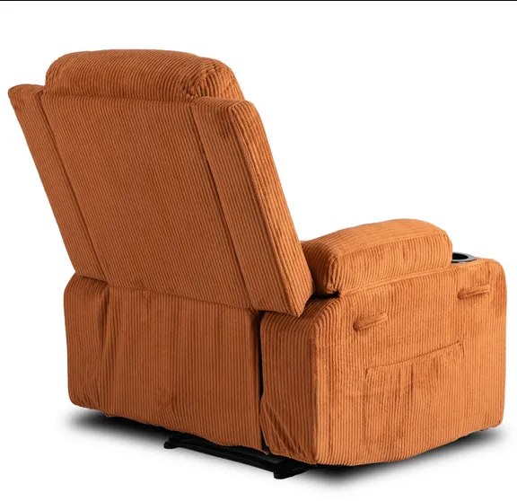 Masážne polohovateľné kreslo ARIEN ryšavý menšester - vintino.sk