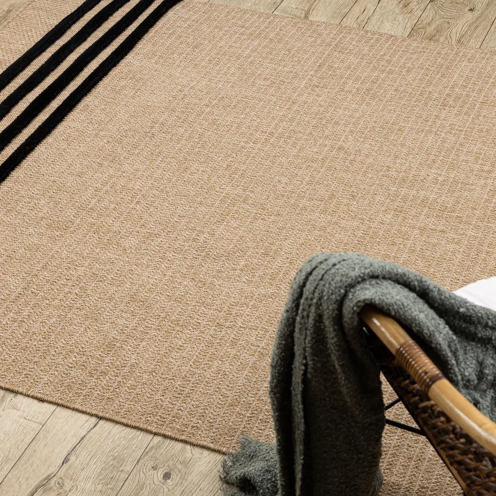 Kusový koberec Spark 0689 beige/black, 160x220, béžová, chodba / predsieň, Dywany Łuszczów