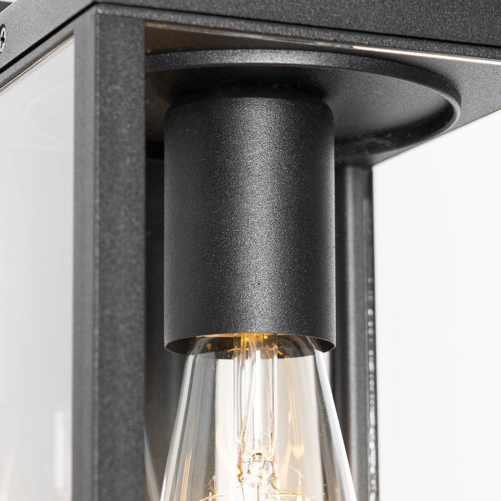 Inteligentné vonkajšie nástenné svietidlo čierne IP44 vrátane Wifi ST64 - Charlois