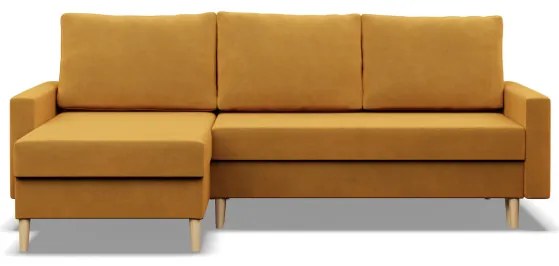 Rohová rozkladacia sedačka BLANK Elegant žltá