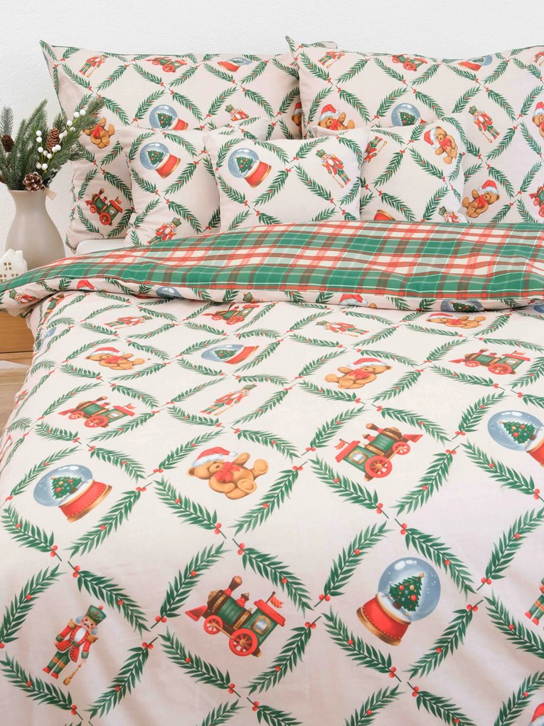 Vianočné francúzske bavlnené obliečky Renforcé - Vianočný príbeh