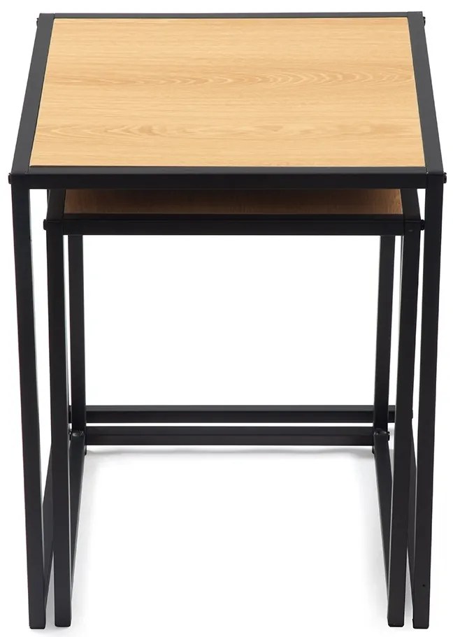 Noela Súprava odkladacích stolíkov s čiernym rámom DUETTA 40, 35