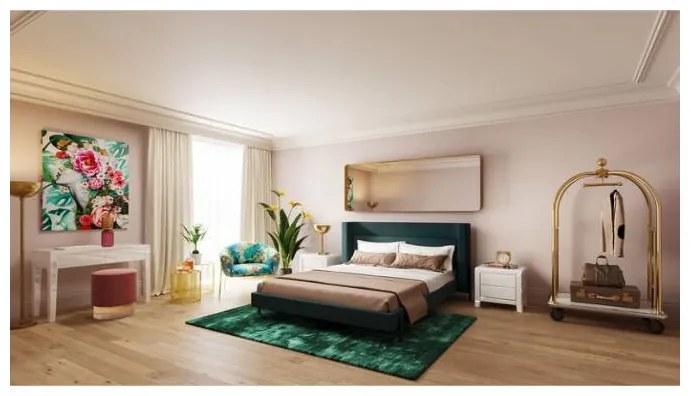 Tivoli manželská posteľ 160x200 cm zelená
