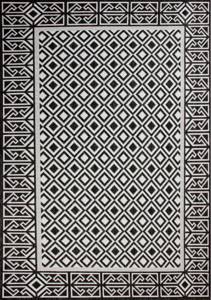 Kusový koberec Karo čiernobiely, Velikosti 160x220cm