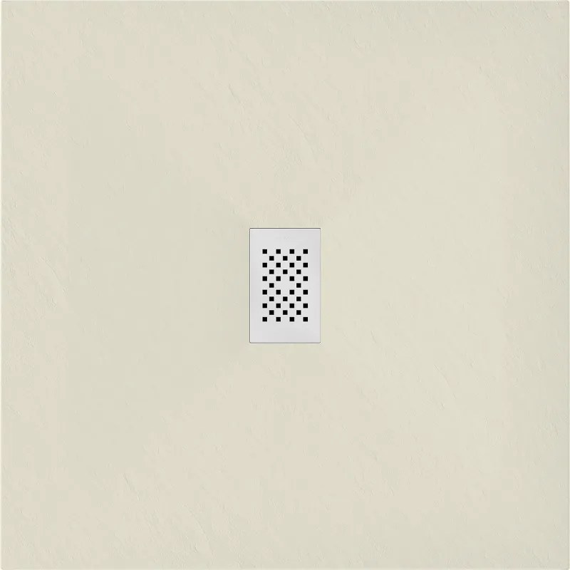 Mexen Hugo, štvorcová sprchová vanička, SMC, 80x80cm, béžová, biela krytka, 42698080-W