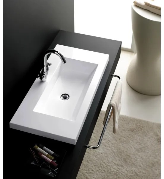 Bathco 0515 - Zapustené umývadlo COLLOTO 100x40 cm živica/biela