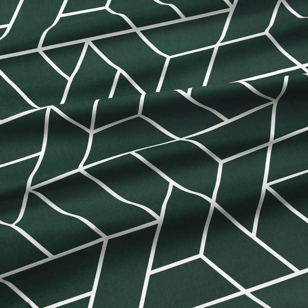 Goldea bavlnený záves - mozaika na tmavo zelenom 240x150 cm