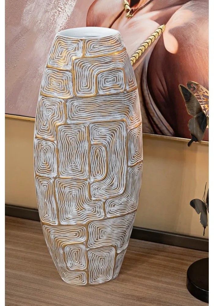 Váza z polyresínu v zlatej farbe (výška 59,5 cm) Eclips – Mauro Ferretti