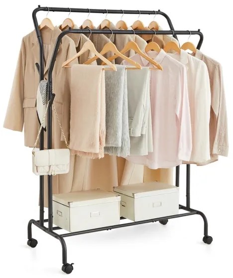 Mobilný stojanový vešiak LINEA čierny